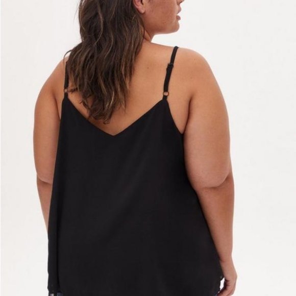 Women’s Torrid 2 Black Sophie Chiffon Double Layer Cami 2X 2XL XXL 18 20 - Picture 10 of 13
